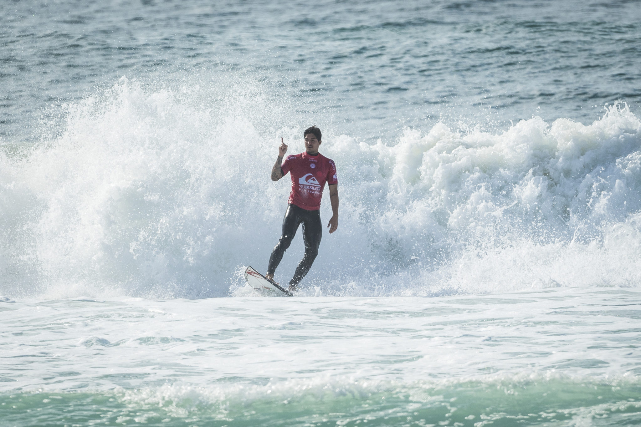 Gabriel Medina (BRA) Placed 1st  in Quarters 3 at Quiksilver Pro France 16