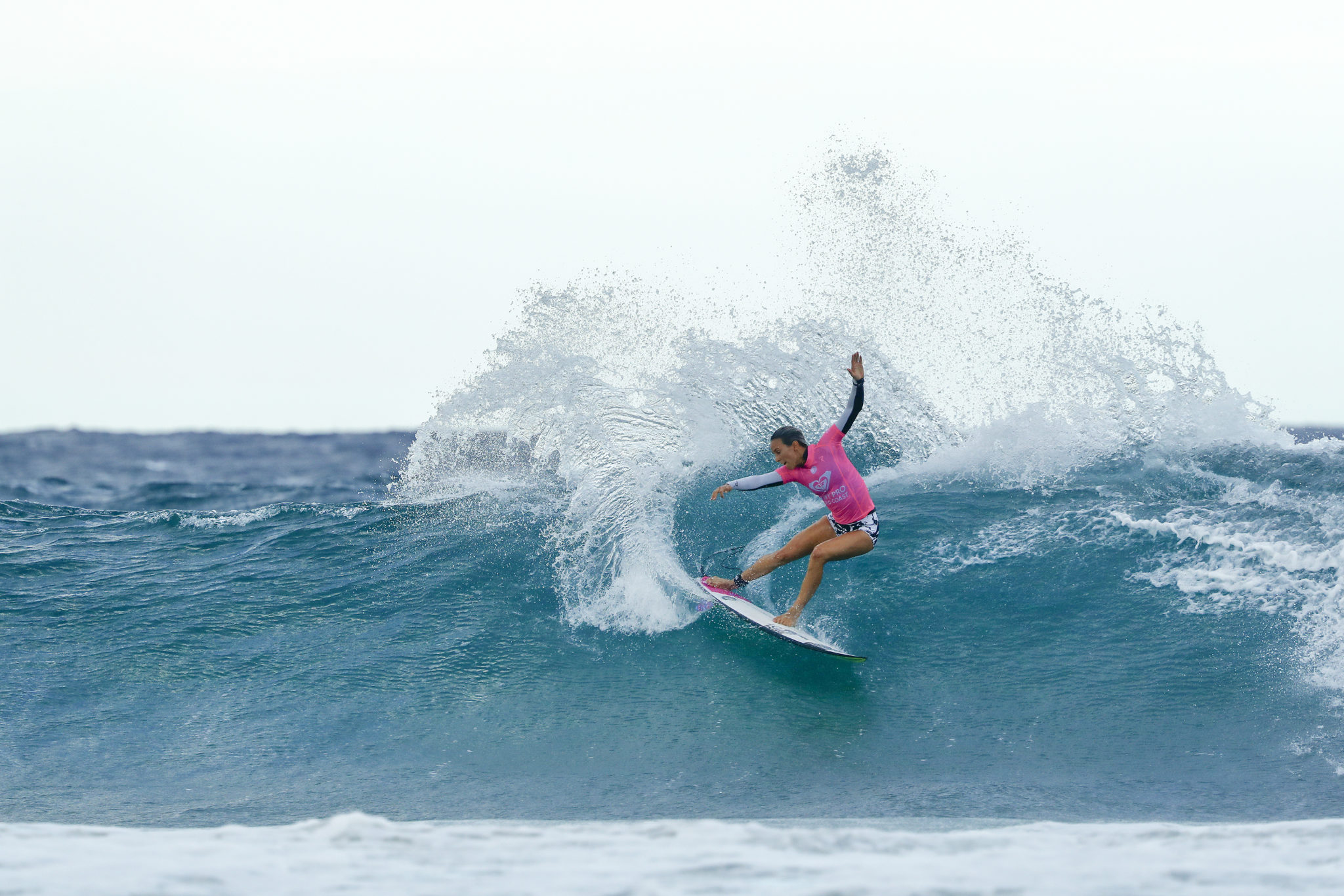 Sally Fitzgibbons of Australia advanced to the quarterfinals after winning Heat 3 of Round Four at the Roxy Pro Gold Coast, Australia.