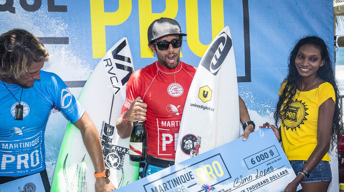 Bino Lopes (BRA)  Placed 2nd in Final of the Martinique surf Pro 2017