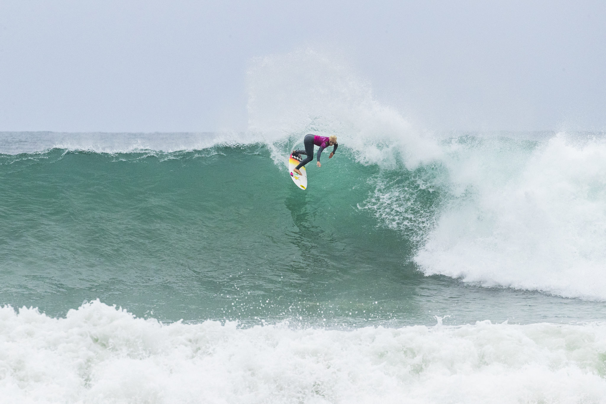Tatiana Weston-Webb (HAW) advances to the Quarterfinals of the 2018 Women's Corona Open J-Bay after winning Heat 4 of Round 3 at Supertubes, Jeffreys Bay, South Africa.