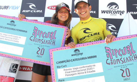 Caio Costa e Sophia Medina vencem o Rip Curl Grom Search