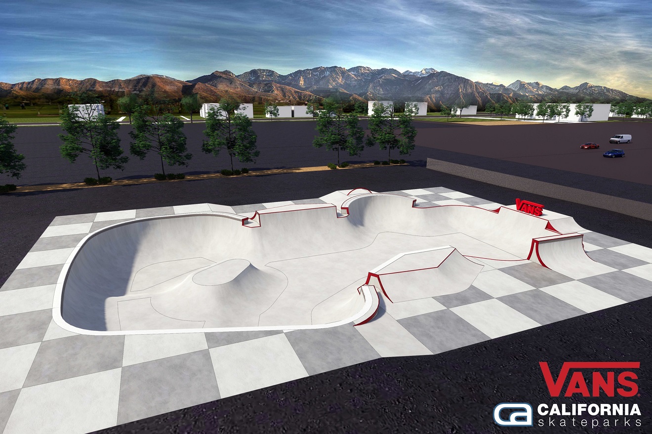 O novo Vans-Utah Sports Comission Skatepark projetado pela California Skateparks 
(Divulgação)