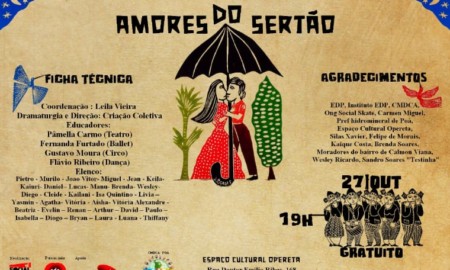 Alunos da ONG Social Skate realizam o 1º espetáculo teatral na comunidade de Poá: “Amores do Sertão”