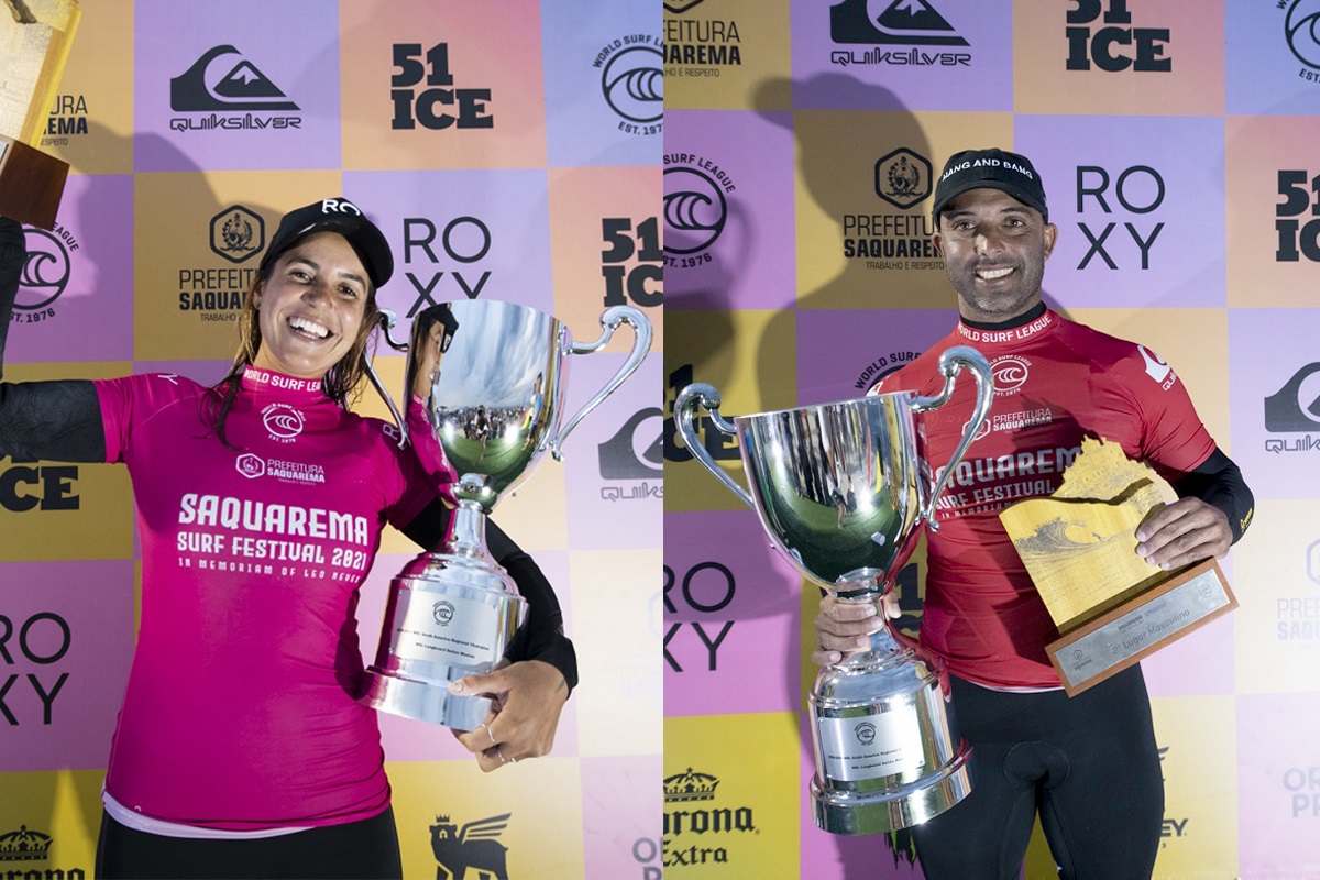 Chloe Calmon e Rodrigo Sphaier campeões sul-americanos (Crédito: Thiago Diz / 213 Sports)