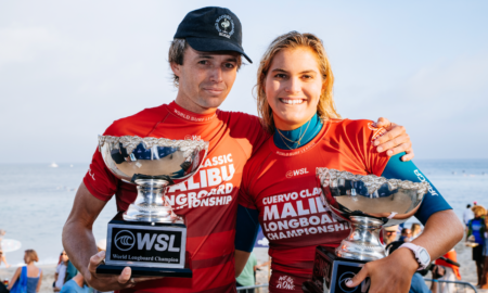 Harrison Roach e Soleil Errico vencem os títulos mundiais de 2022 no WSL Longboard Tour