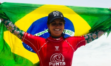 Chloé Calmon e Piccolo Clemente são os campeões sul-americanos de Longboard