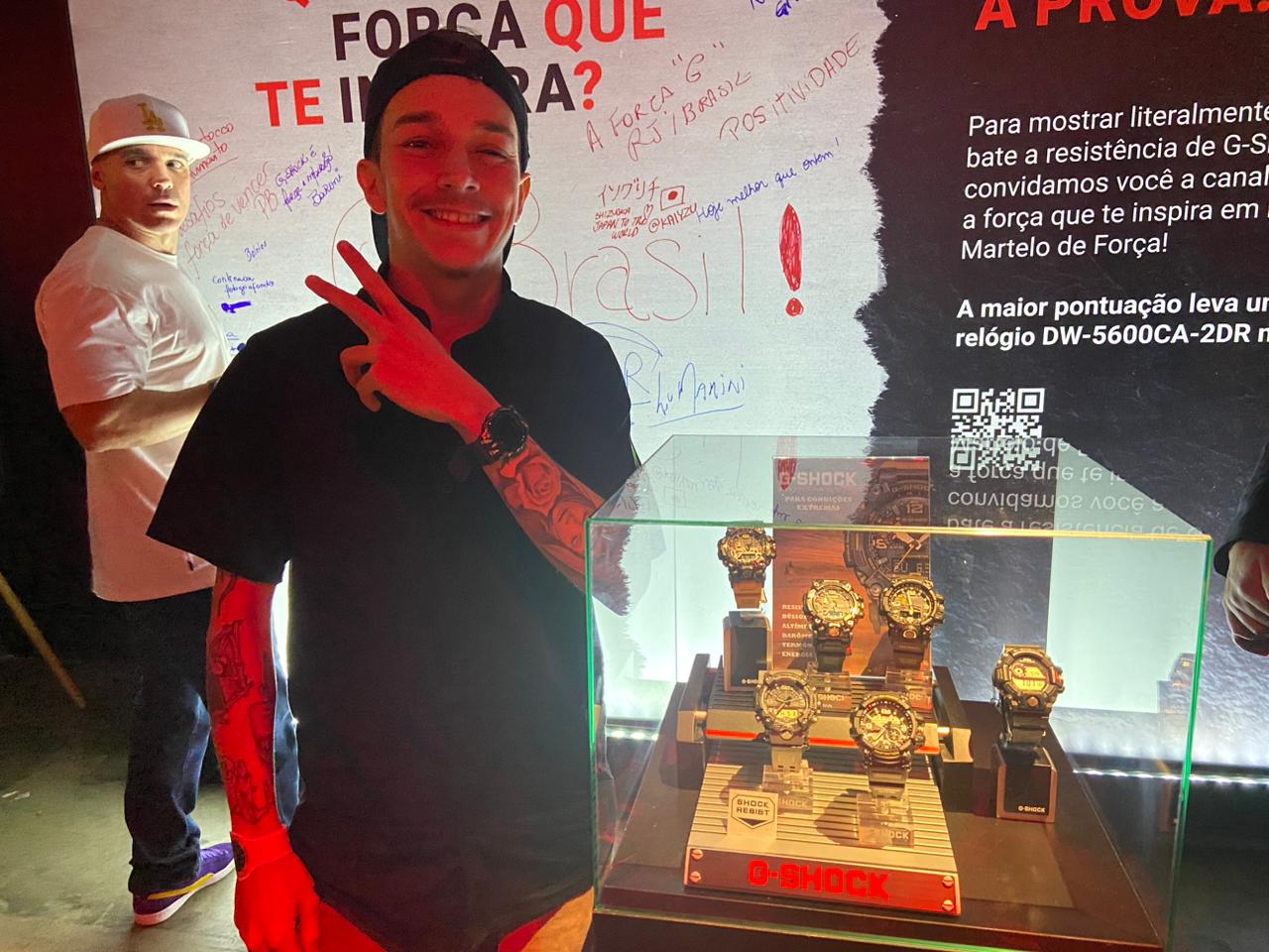 Luiz Francisco, um dos embaixadores da G-Shock no Brasil na festa de 40 anos da marca / Foto Charles Roberto