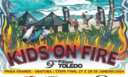 Inscrições abertas para última etapa do Circuito Filipe Toledo Kids On Fire em Ubatuba