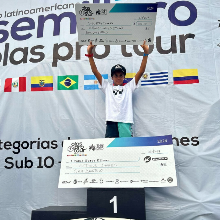 Matheus Jhones vence a Sub 12, na quarta etapa do Olas Pro Tour / Foto Divulgação