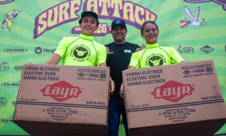 Ondas pesadas e novos talentos marcam o Hang Loose Surf Attack 2026 no Guarujá